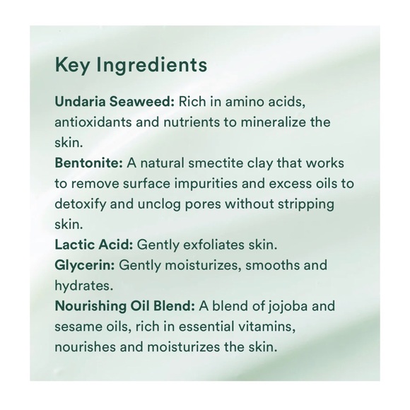 new OSEA ᯾ Algae Seaweed Radiance Ocean Cleanser ᯾ Luxe Travel Glass Jar ᯾ Boxed - Picture 4 of 16